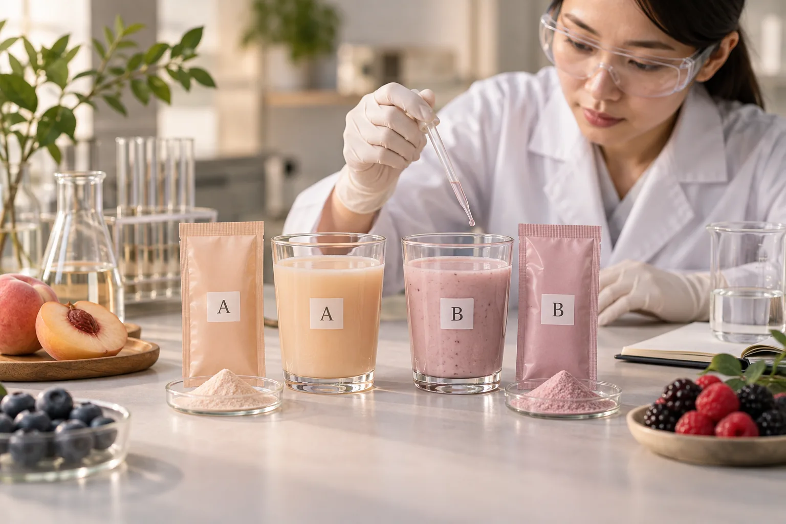 A、B 打樣保留版本與條件,讓差異可以帶回研發,AI 生成示意