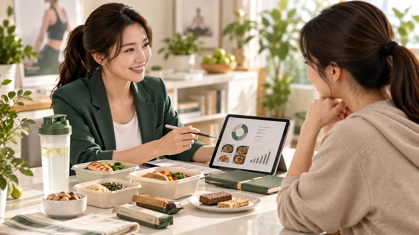 定份食品與個人教練互動形成的方案體驗